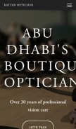 How kattanopticians.com looks like on a mobile device such as an iPhone.