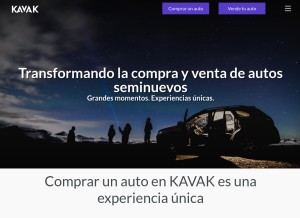 How kavak.com looks like on a tablet such as an iPad.