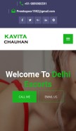 How kavitachauhan.in looks like on a mobile device such as an iPhone.