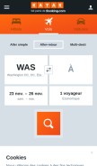 How kayak.fr looks like on a mobile device such as an iPhone.