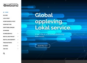 How kband.no looks like on a tablet such as an iPad.