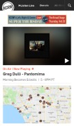 How kcrw.com looks like on a mobile device such as an iPhone.