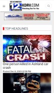 How kdrv.com looks like on a mobile device such as an iPhone.