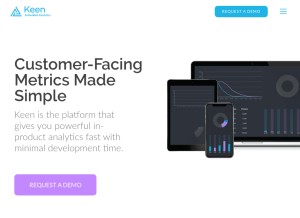 How keen.io looks like on a tablet such as an iPad.