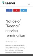 How keenai.com looks like on a mobile device such as an iPhone.