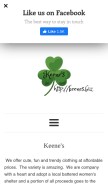 How keenes.biz looks like on a mobile device such as an iPhone.