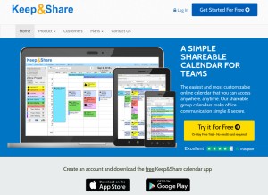 How keepandshare.com looks like on a tablet such as an iPad.