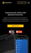 How keepersecurity.com looks like on a mobile device such as an iPhone.