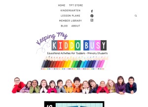 How keepingmykiddobusy.com looks like on a tablet such as an iPad.