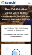 How keepvid.com looks like on a mobile device such as an iPhone.