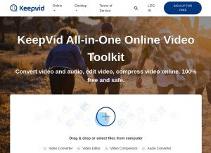 How keepvid.com looks like on a tablet such as an iPad.