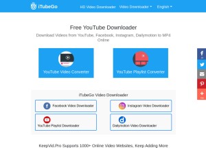 How keepvid.pro looks like on a tablet such as an iPad.