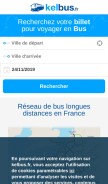 How kelbus.fr looks like on a mobile device such as an iPhone.
