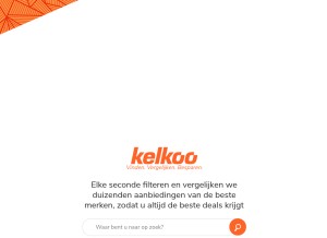 How kelkoo.nl looks like on a tablet such as an iPad.