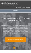 How kelleronline.com looks like on a mobile device such as an iPhone.