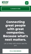 How kellyservices.us looks like on a mobile device such as an iPhone.