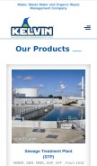 How kelvinwatertreatment.com looks like on a mobile device such as an iPhone.