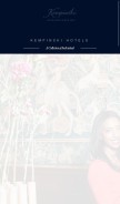 How kempinski.com looks like on a mobile device such as an iPhone.