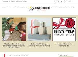 How kenarry.com looks like on a tablet such as an iPad.
