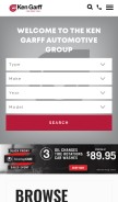 How kengarff.com looks like on a mobile device such as an iPhone.