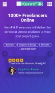 How kennflik.com looks like on a mobile device such as an iPhone.