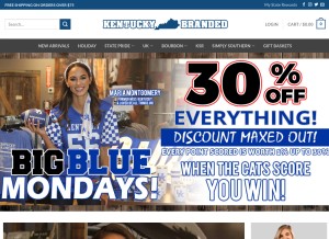 How kentuckybranded.com looks like on a tablet such as an iPad.