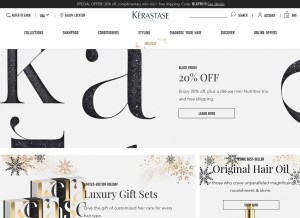 How kerastase-usa.com looks like on a tablet such as an iPad.