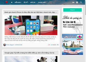 How ketnoidamme.vn looks like on a tablet such as an iPad.