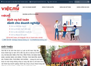 How ketoanvietmy.vn looks like on a tablet such as an iPad.