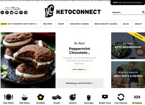 How ketoconnect.net looks like on a tablet such as an iPad.