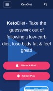 How ketodietapp.com looks like on a mobile device such as an iPhone.