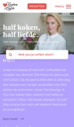 How keukenliefde.nl looks like on a mobile device such as an iPhone.