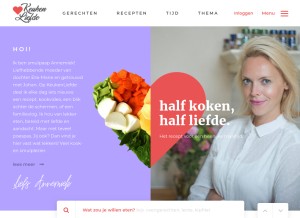 How keukenliefde.nl looks like on a tablet such as an iPad.