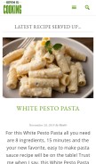 How keviniscooking.com looks like on a mobile device such as an iPhone.