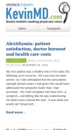 How kevinmd.com looks like on a mobile device such as an iPhone.