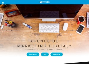 How keyade.com looks like on a tablet such as an iPad.