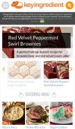 How keyingredient.com looks like on a mobile device such as an iPhone.