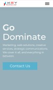 How keymarketing.in looks like on a mobile device such as an iPhone.