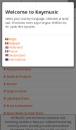 How keymusic.com looks like on a mobile device such as an iPhone.