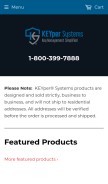 How keyperstore.com looks like on a mobile device such as an iPhone.