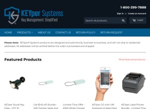 How keyperstore.com looks like on a tablet such as an iPad.