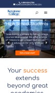 How keystone.edu looks like on a mobile device such as an iPhone.