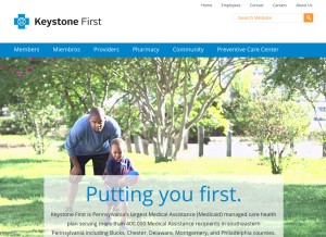 How keystonefirstpa.com looks like on a tablet such as an iPad.
