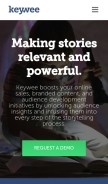 How keywee.co looks like on a mobile device such as an iPhone.
