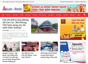How khoahocdoisong.vn looks like on a tablet such as an iPad.