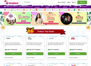 How khojdeal.com looks like on a tablet such as an iPad.
