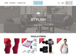 How khokhaar.com looks like on a tablet such as an iPad.