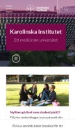 How ki.se looks like on a mobile device such as an iPhone.