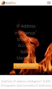 How kickfire.com looks like on a mobile device such as an iPhone.