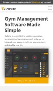How kicksite.com looks like on a mobile device such as an iPhone.